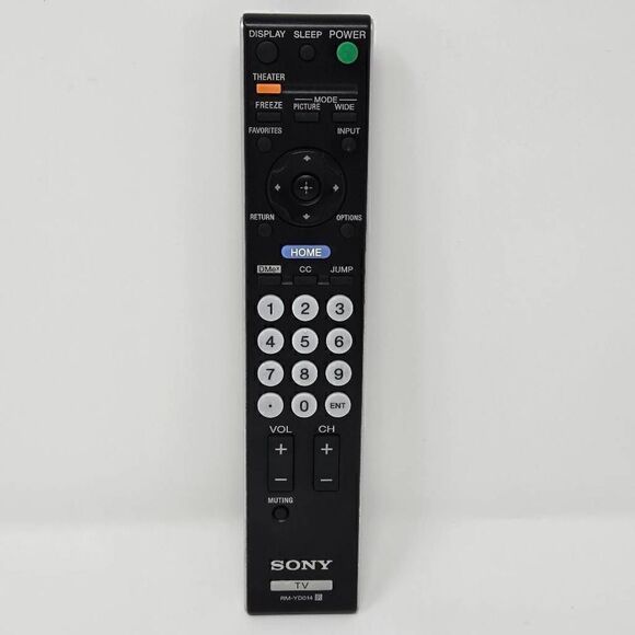 SONY RM-YD014 TV REMOTE CONTROL FOR BRAVIA KDL32XBR4 KDF37H1000 KDL40D3000 BLACK - Picture 1 of 3